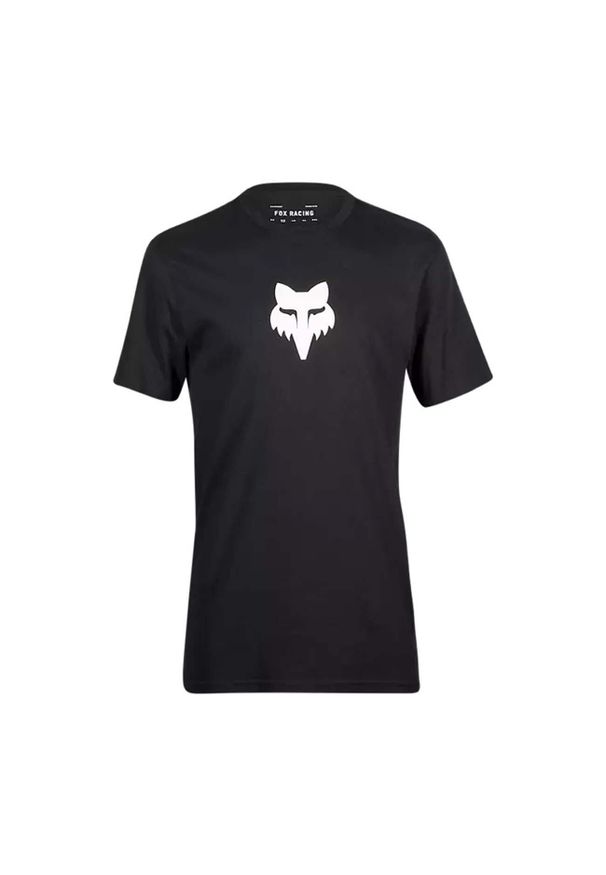 FOX - Koszulka bawełniana męska Fox Head SS Prem Tee. Kolor: czarny. Materiał: bawełna
