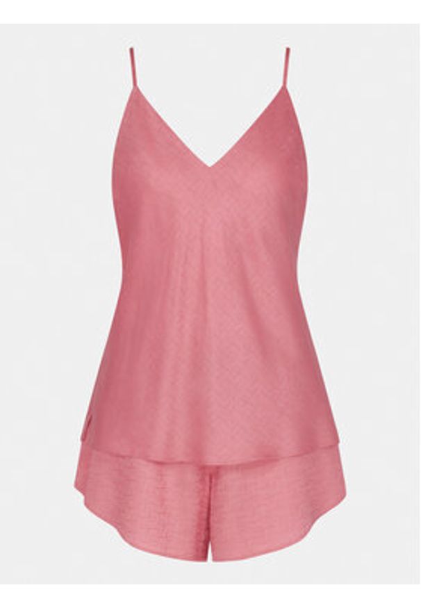 Triumph Piżama Silky Sensuality 10218279 Różowy Relaxed Fit. Kolor: różowy. Materiał: lyocell