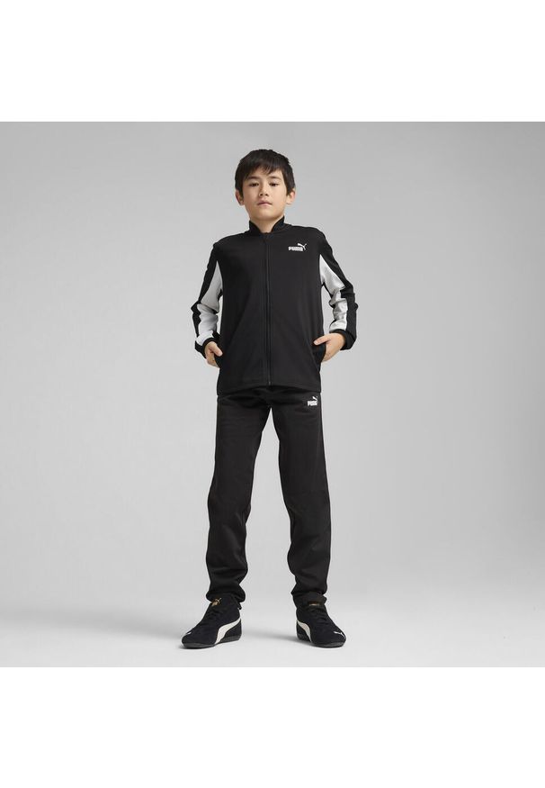 Puma - Młodzieżowy dres Poly Baseball PUMA Black. Okazja: na uczelnię. Kolor: czarny, zielony, brązowy, wielokolorowy. Materiał: dresówka. Styl: młodzieżowy