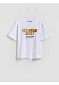 Reserved - Bawełniany t-shirt Minecraft - biały. Kolor: biały. Materiał: bawełna #1