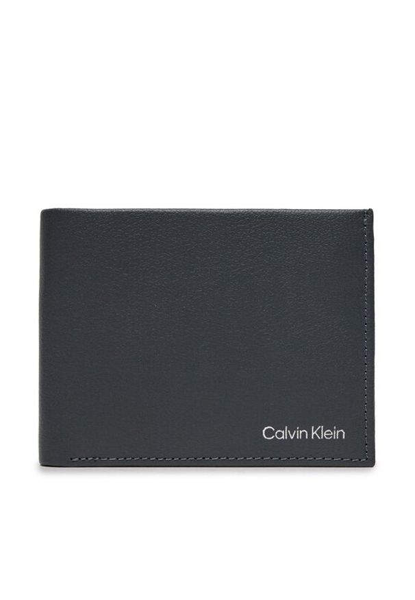 Calvin Klein Duży Portfel Męski Warmth Bifold 5Cc W/ Coin L K50K507896 Szary. Kolor: szary. Materiał: skóra