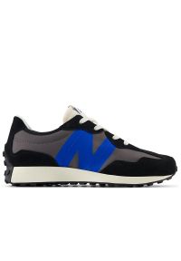 Buty New Balance GS327VB - czarne. Okazja: na co dzień. Kolor: czarny. Materiał: materiał, syntetyk, guma. Szerokość cholewki: normalna. Sezon: lato