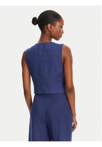 Marella Kamizelka Anemone 2515151012 Niebieski Regular Fit. Kolor: niebieski. Materiał: len #3