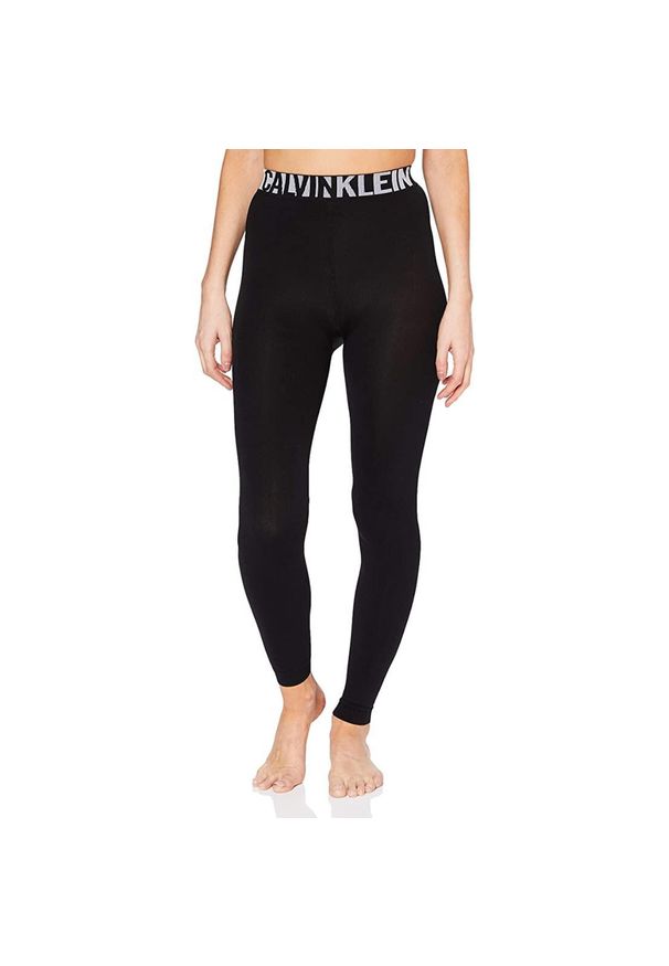 Legginsy Damskie Calvin Klein Czarne - Niezrównany Styl i Komfort. Kolor: czarny. Materiał: materiał