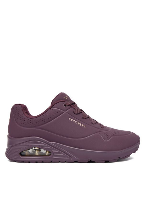 skechers - Skechers Sneakersy Uno 73690/WINE Bordowy. Kolor: czerwony. Materiał: skóra