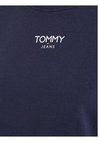 Tommy Jeans Bluza Ess Logo DW0DW16393 Granatowy Cropped Fit. Kolor: niebieski. Materiał: bawełna