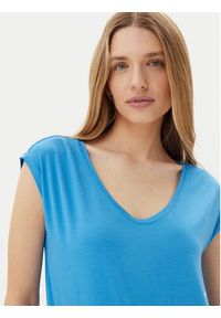 Pieces T-Shirt Billo 17078732 Niebieski Loose Fit. Kolor: niebieski. Materiał: wiskoza #3