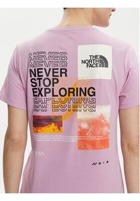 The North Face Koszulka techniczna Foundation Mountain NF0A882V Różowy Regular Fit. Kolor: różowy. Materiał: bawełna, syntetyk #4