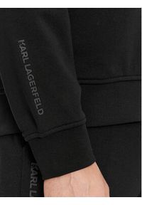 Karl Lagerfeld - KARL LAGERFELD Bluza 705400 541900 Czarny Regular Fit. Typ kołnierza: dekolt w karo. Kolor: czarny. Materiał: bawełna