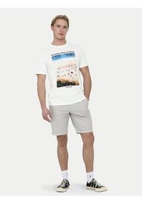 Only & Sons T-Shirt Kolton 22028735 Biały Regular Fit. Kolor: biały. Materiał: bawełna