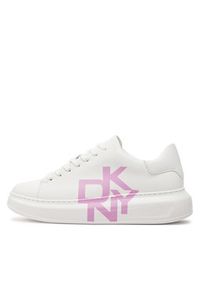 DKNY Sneakersy K1408368 Biały. Kolor: biały. Materiał: skóra #2