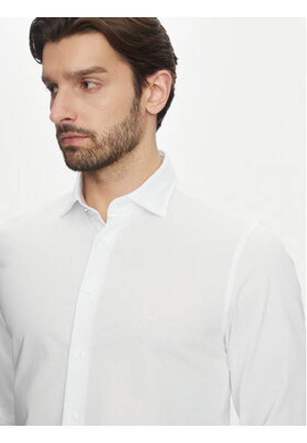 Michael Kors Koszula MD0MD91498 Biały Slim Fit. Kolor: biały. Materiał: bawełna