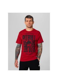 PITBULL - Koszulka męska Pitbull San Diego Dog. Kolor: czerwony. Sport: turystyka piesza #1