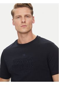 TOMMY HILFIGER - Tommy Hilfiger T-Shirt Embroidery Logo MW0MW38620 Granatowy Regular Fit. Kolor: niebieski. Materiał: bawełna #5