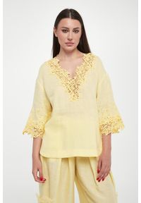 Ermanno Scervino Life - Bluzka damska lniana ERMANNO SCERVINO LIFE. Materiał: len