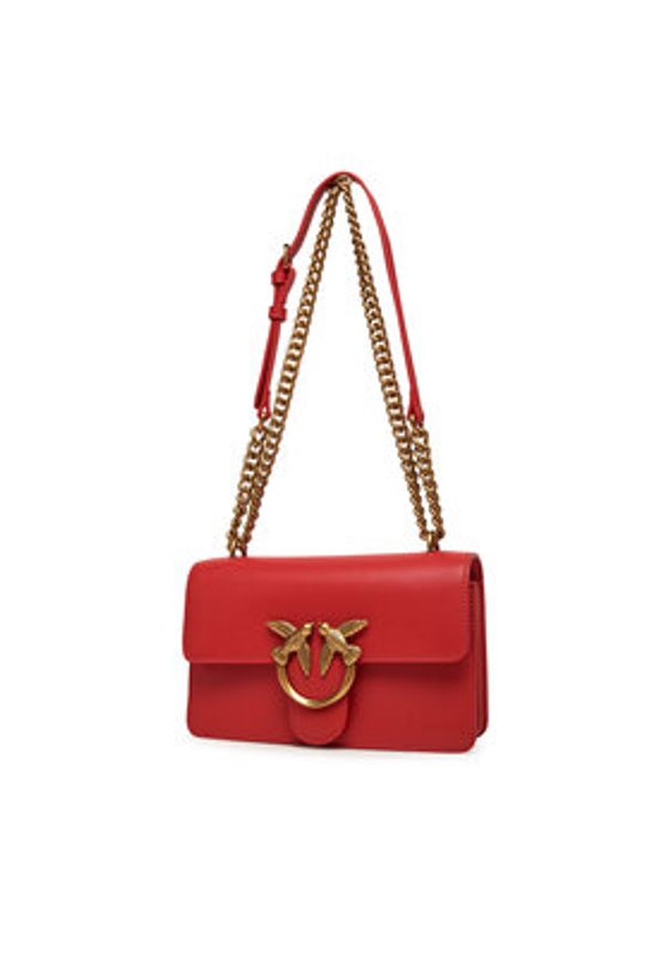 Pinko - PINKO Torebka Love One Mini Dc PE 25 PCPL 00074 A0F1 Czerwony. Kolor: czerwony. Materiał: skórzane