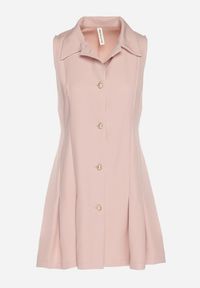 Born2be - Różowa Koszulowa Sukienka z Ozdobnymi Guzikami Redellee. Okazja: na spacer, na co dzień. Typ kołnierza: kołnierzyk klasyczny. Kolor: różowy. Typ sukienki: koszulowe. Styl: casual, klasyczny #4