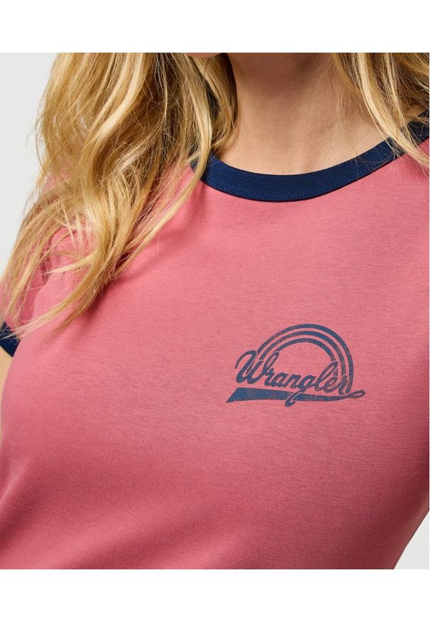 Wrangler - DAMSKA KOSZULKA WRANGLER RINGER TEE MAUVEWOOD 112370817