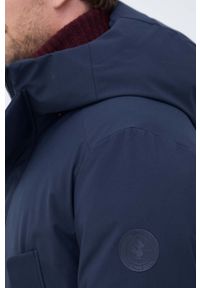 Save The Duck kurtka męska kolor granatowy zimowa. Typ kołnierza: kaptur. Kolor: niebieski. Materiał: poliester, puch. Sezon: zima #6