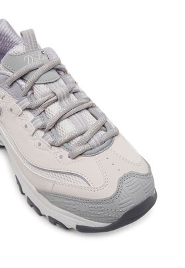 skechers - Skechers Sneakersy D'lites - Retro Rewind 150536/NTGY Szary. Kolor: szary. Materiał: skóra