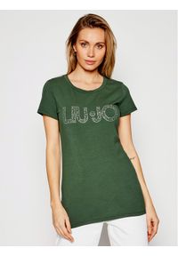 Liu Jo Beachwear T-Shirt VA1100 J5003 Zielony Regular Fit. Kolor: zielony. Materiał: bawełna