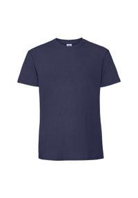 FRUIT OF THE LOOM - Męska Koszulka Iconic Premium Ringspun Cotton T-shirt. Kolor: niebieski