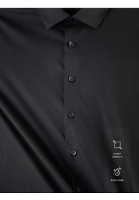 Reserved - Bawełniana koszula slim fit - czarny. Kolor: czarny. Materiał: bawełna