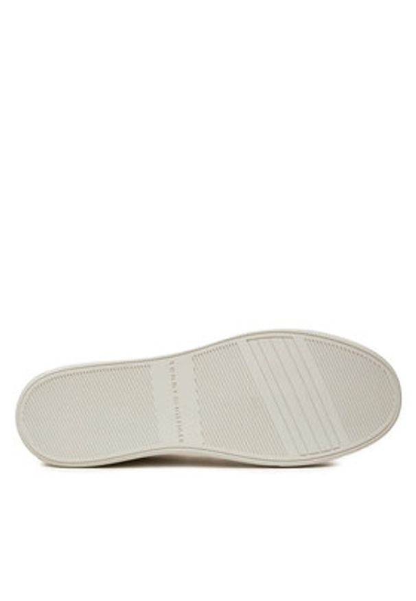 TOMMY HILFIGER - Tommy Hilfiger Sneakersy Essential Court FW0FW08320 Beżowy. Kolor: beżowy. Materiał: skóra