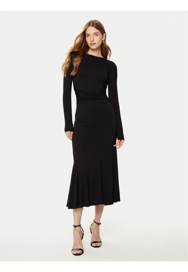 Guess Sukienka codzienna W5RK1K KC1J2 Czarny Bodycon Fit. Okazja: na co dzień. Kolor: czarny. Materiał: wiskoza. Typ sukienki: proste, bodycon. Styl: casual