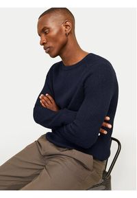 Jack & Jones Sweter Pannel 12258471 Granatowy Regular Fit. Kolor: niebieski. Materiał: bawełna, syntetyk #3