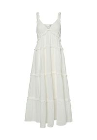 YAS Sukienka letnia Anina 26038014 Biały Regular Fit. Kolor: biały. Materiał: bawełna. Sezon: lato