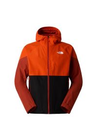 Kurtka męska The North Face Lightning Zip-In 0A87GNMOF1 - czerwono-czarna. Kolor: czerwony, czarny, wielokolorowy. Materiał: tkanina, skóra, poliester. Styl: klasyczny #1
