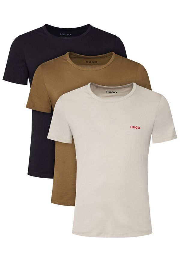 Hugo - HUGO Komplet 3 t-shirtów 50532811 Kolorowy Regular Fit. Materiał: bawełna. Wzór: kolorowy