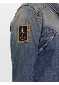 Aeronautica Militare Kurtka jeansowa 231AC007CT3075 Granatowy Regular Fit. Kolor: niebieski. Materiał: bawełna, jeans #4