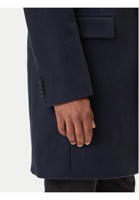 Hugo - HUGO Płaszcz wełniany Migor2541 50546528 Granatowy Slim Fit. Kolor: niebieski. Materiał: wełna #7