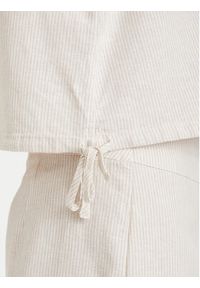 Tommy Jeans Top DW0DW22779 Beżowy jasny Regular Fit. Kolor: beżowy. Materiał: len #5