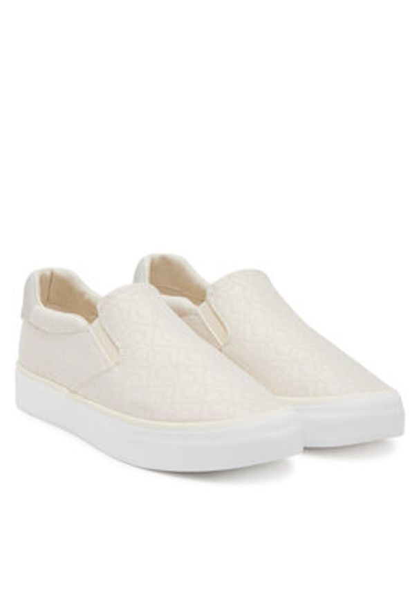 Calvin Klein Tenisówki Vulc Slip On - Jacq HW0HW02411 Écru. Zapięcie: bez zapięcia. Materiał: skóra