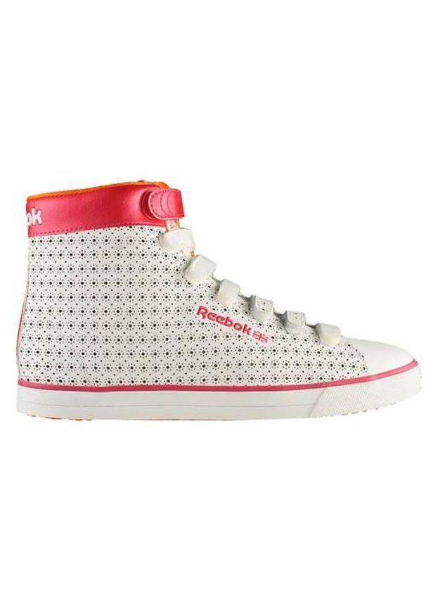 Buty do chodzenia damskie Reebok Straptastik Mid. Zapięcie: sznurówki. Kolor: biały, czerwony, wielokolorowy. Materiał: materiał, skóra. Szerokość cholewki: normalna. Sport: turystyka piesza