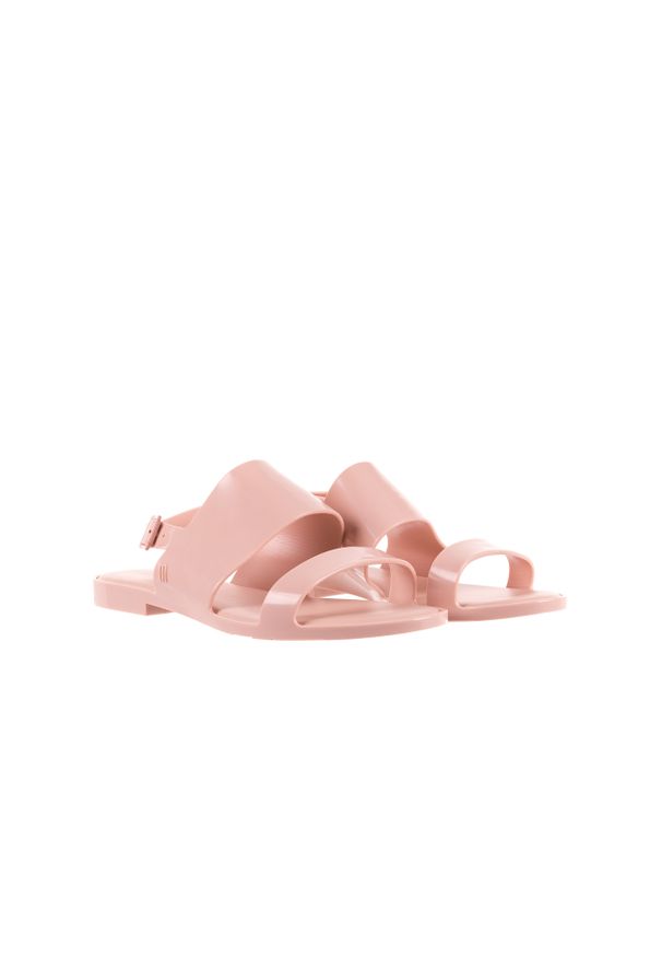 melissa - Sandały Melissa Classy Ad Light Pink, Róż, Guma. Zapięcie: pasek. Kolor: różowy. Materiał: tworzywo sztuczne. Wzór: paski. Obcas: na obcasie. Wysokość obcasa: niski