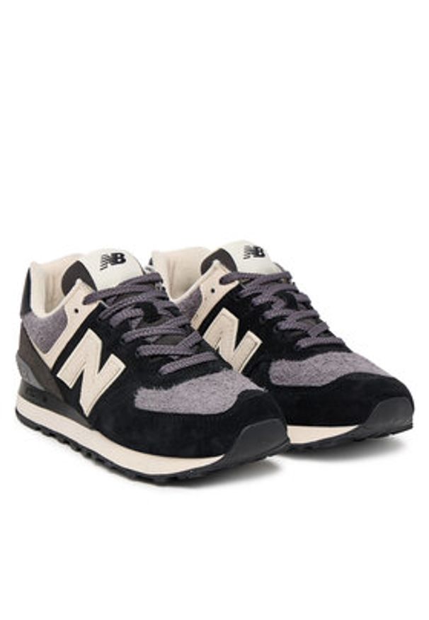 New Balance Sneakersy U574SBK W Czarny. Kolor: czarny. Materiał: zamsz, skóra. Model: New Balance 574