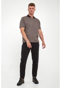 Emporio Armani - Polo męskie w jodełkę EMPORIO ARMANI. Typ kołnierza: polo. Wzór: jodełka #3