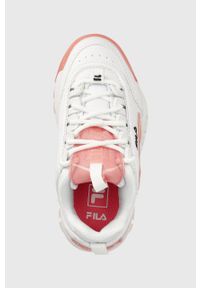 Fila sneakersy dziecięce kolor biały. Nosek buta: okrągły. Zapięcie: sznurówki. Kolor: biały. Materiał: guma. Obcas: na platformie #4