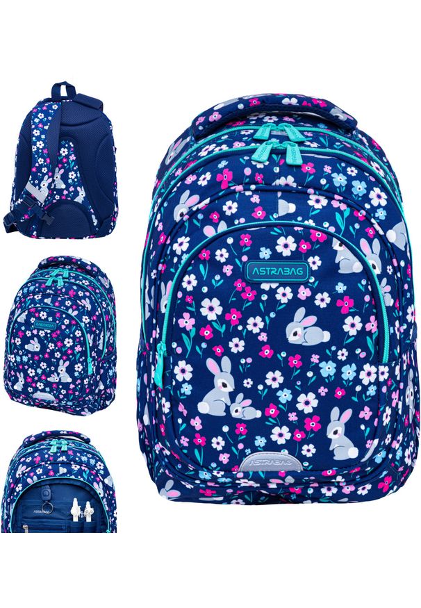 Plecak szkolny króliczki Baby Bunny AB330 3 komorowy 20l ASTRABAG