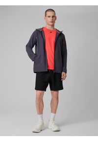 4f - 4F Bluza treningowa regular z kapturem męska - szara XL. Okazja: na co dzień. Typ kołnierza: kaptur. Kolor: szary. Materiał: skóra, materiał. Długość rękawa: raglanowy rękaw. Styl: casual, sportowy #2