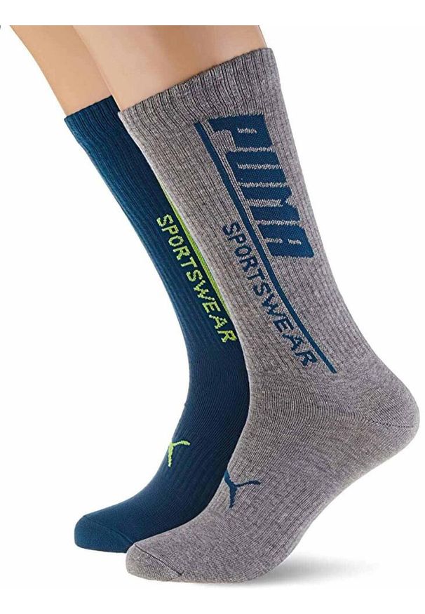 ZEAGLE - Męskie skarpetki sportowe Puma - Rozmiar 39-42 z oddychającej bawełny. Kolor: wielokolorowy. Materiał: elastan, poliamid, bawełna. Sport: fitness