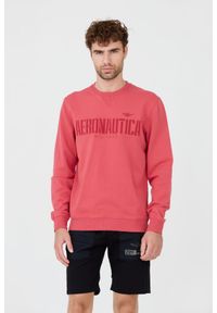 Aeronautica Militare - AERONAUTICA MILITARE Różowa męska bluza, Rozmiar XXL. Typ kołnierza: bez kaptura. Kolor: różowy #1