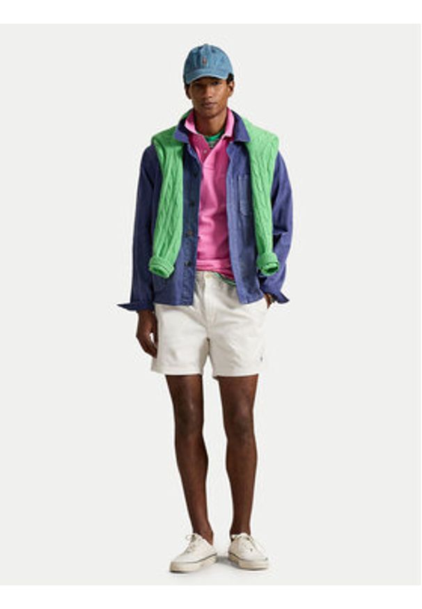 Polo Ralph Lauren Szorty materiałowe 710644995042 Biały Regular Fit. Kolor: biały. Materiał: bawełna
