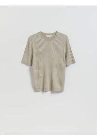 Reserved - T-shirt z dodatkiem CIRCULOSE® - beżowy. Kolor: beżowy. Materiał: wiskoza