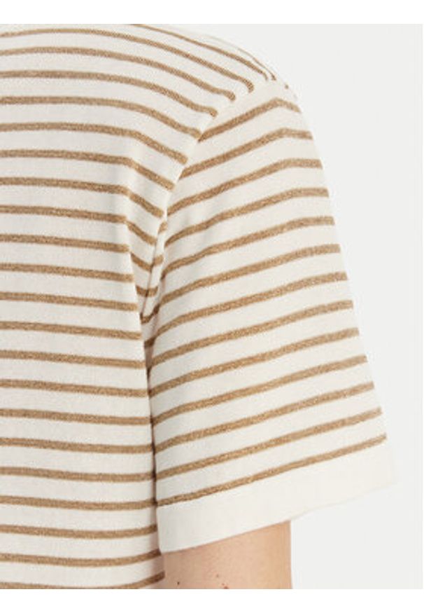 Luisa Spagnoli T-Shirt Cattolica 100402 Beżowy Regular Fit. Kolor: beżowy. Materiał: bawełna