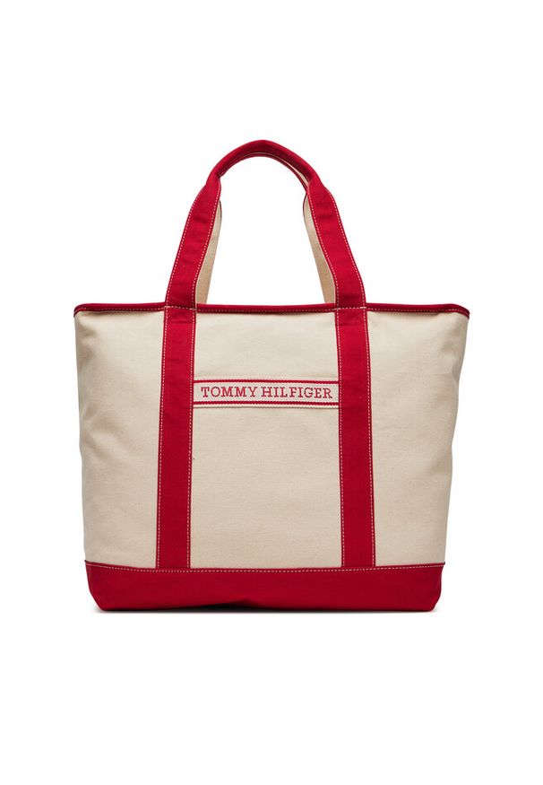 TOMMY HILFIGER - Torebka Tommy Hilfiger. Kolor: beżowy